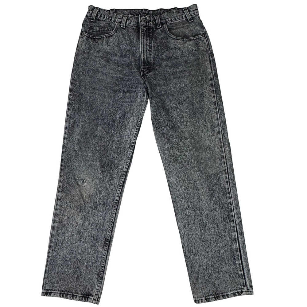 Vintage 90s Levi's 540 Jeans Men 33x30 (32x29.5) Black Gray Acid Wash USA Grunge